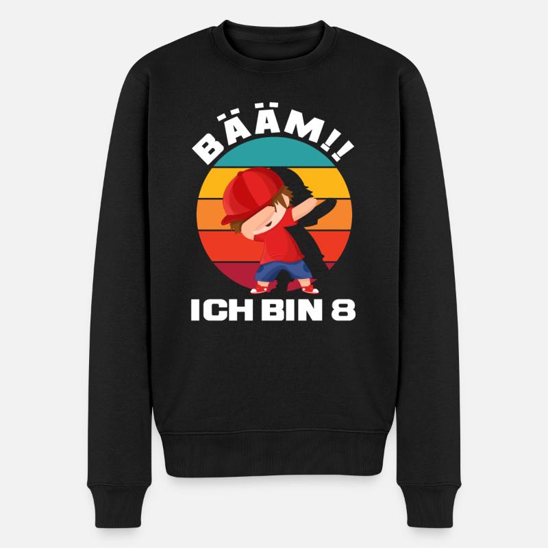 8. Geburtstag Dabbing Junge Jungs - Männer Premium Bio Pullover - Schwarz