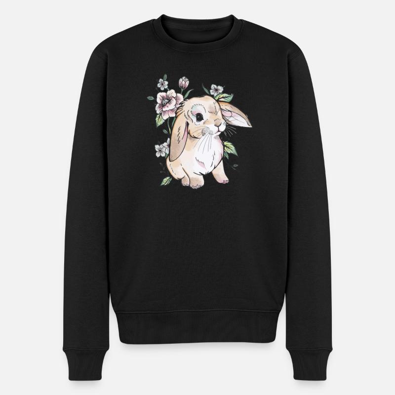 Holland lop - Männer Premium Bio Pullover - Schwarz