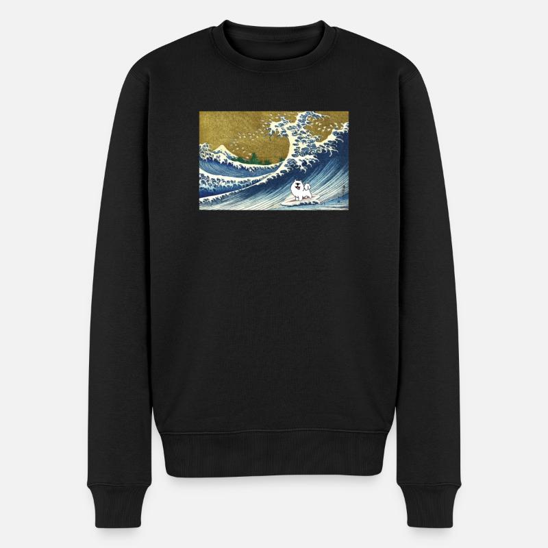 Samojede - Männer Premium Bio Pullover - Schwarz