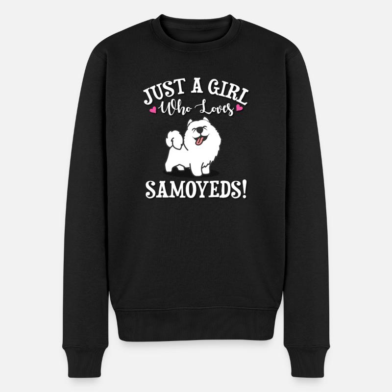 Samojede - Männer Premium Bio Pullover - Schwarz