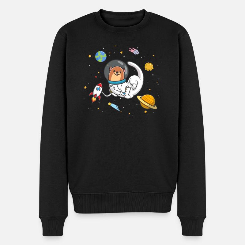 Loutre de mer - Pull Premium bio Homme - noir
