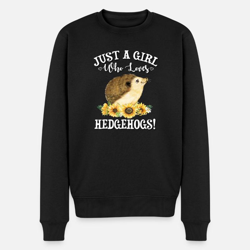 Igel - Männer Premium Bio Pullover - Schwarz