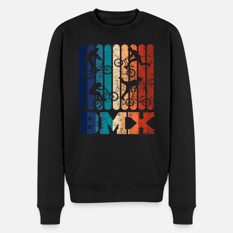 BMX rétro - Pull Premium bio Homme - noir