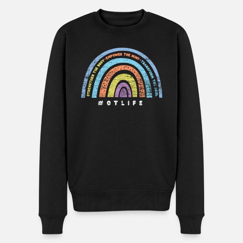 Ergotherapeut Therapie Regenbogen - Männer Premium Bio Pullover - Schwarz
