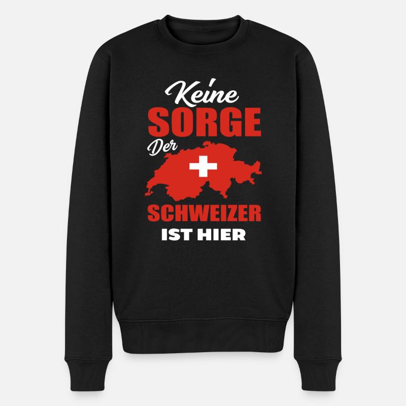 Schweizer - Männer Premium Bio Pullover - Schwarz