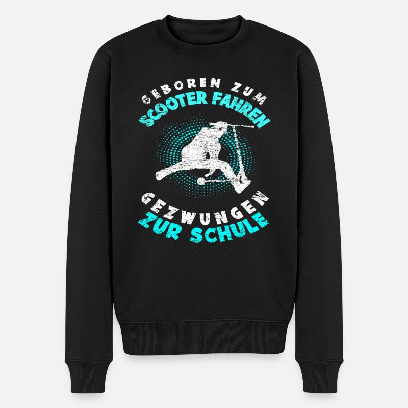 Stunt Scooter Schule - Männer Premium Bio Pullover - Schwarz