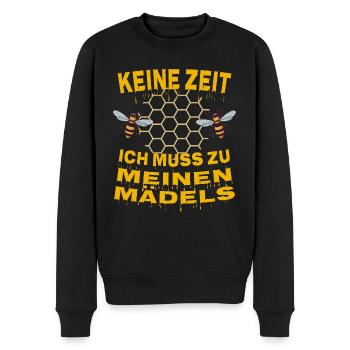 Imker Geschenk Biene Imkerei Bienenzüchter Imkerin - Männer Premium Bio Pullover - Schwarz - Vorne - Nico (187cm)
