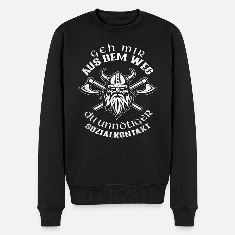 Wikinger - Männer Premium Bio Pullover - Schwarz