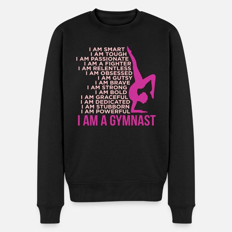 Ich Bin Ein Turner Gymnastik Gymnastik - Männer Premium Bio Pullover - Schwarz