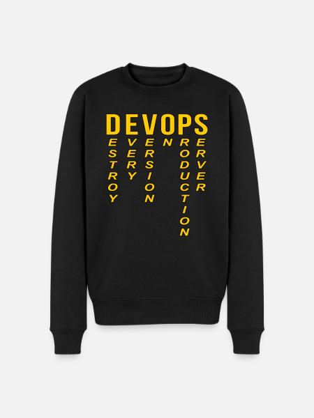 Devops Definition Technischer Computer - Männer Premium Bio Pullover - Schwarz