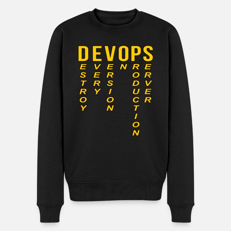 Devops Definition of Technical Computer - Men's Premium Organic Jumper - black
