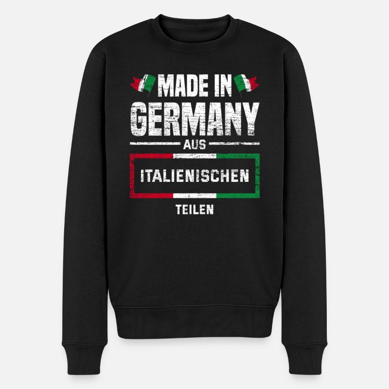 Italien Italiener - Männer Premium Bio Pullover - Schwarz