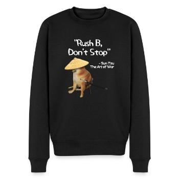 The Art Of War Meme Rush B CSGO Samurai Doge - Männer Premium Bio Pullover - Schwarz - Vorne - Nico (187cm)