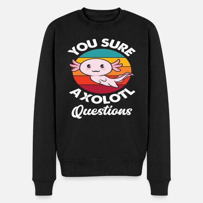 Dicton rétro Axolotl - Pull Premium bio Homme - noir