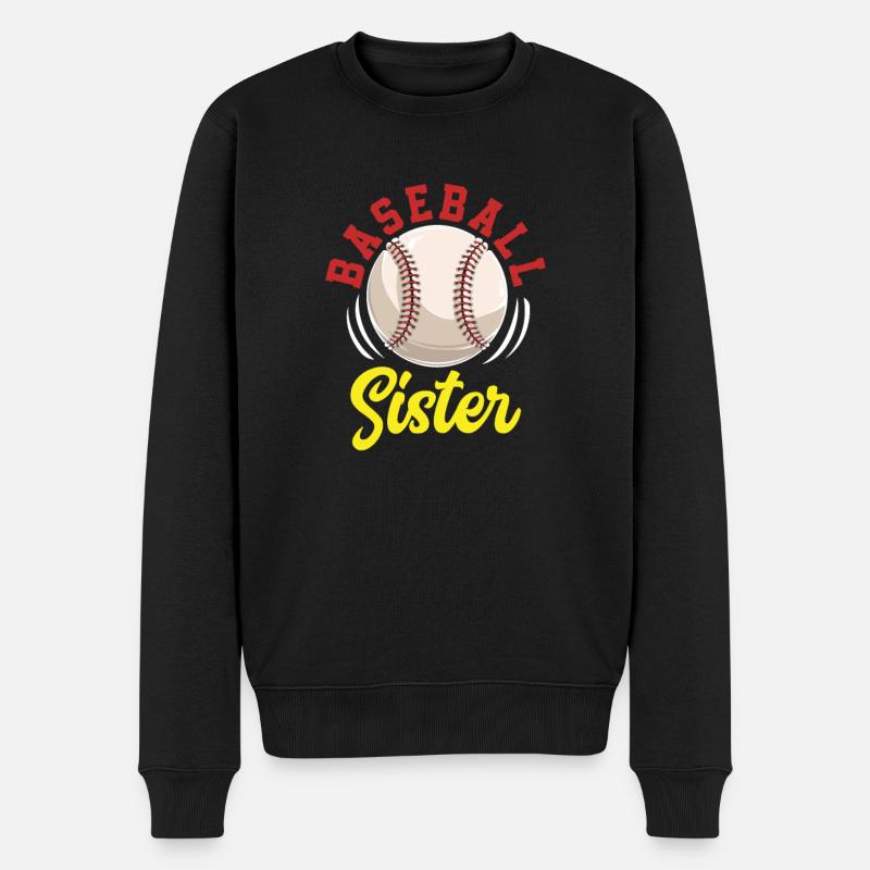 Baseball Schwester - Männer Premium Bio Pullover - Schwarz