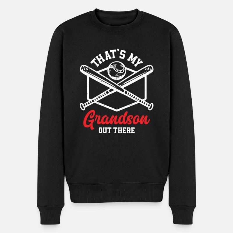 Petits-enfants de baseball - Pull Premium bio Homme - noir