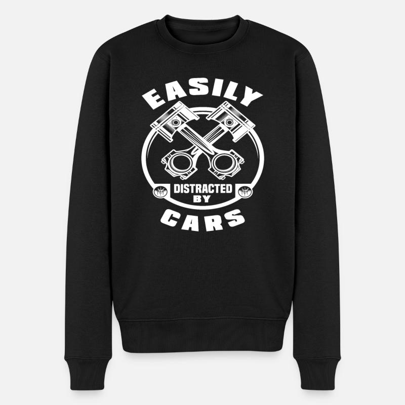 Voitures de mécanique automobile - Pull Premium bio Homme - noir