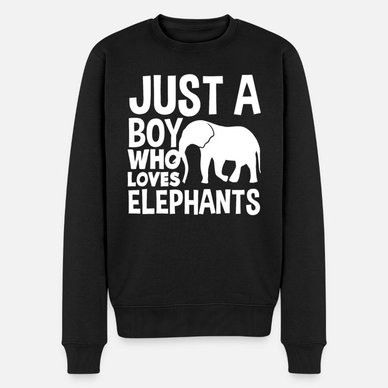 Elephant Boys - Pull Premium bio Homme - noir
