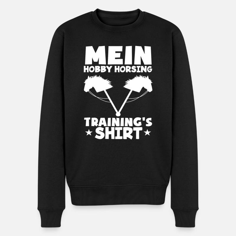 Hobby Horse Hobby Horsing Steckenpferd Reiten - Männer Premium Bio Pullover - Schwarz