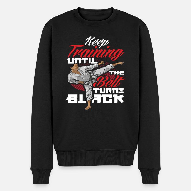 Karate Martial Arts Training - Men's Premium Organic Jumper - black