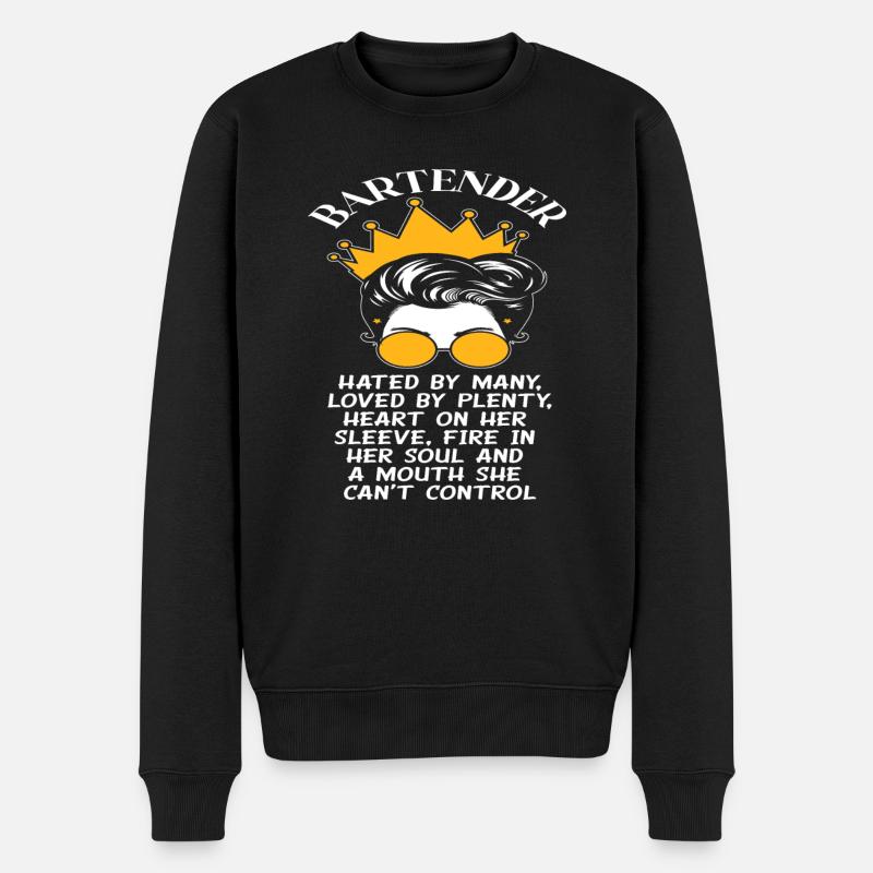 Frauen Beruf Arbeit Barkeeper - Männer Premium Bio Pullover - Schwarz