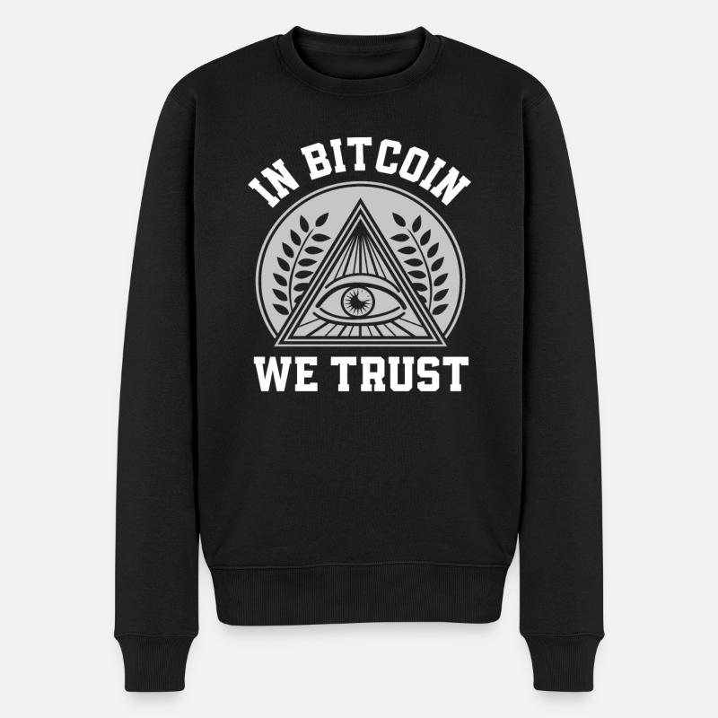 Bitcoin Crypto-monnaie Cadeau CryptoTrader - Pull Premium bio Homme - noir