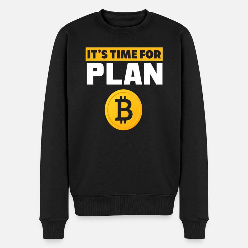 Bitcoin - Männer Premium Bio Pullover - Schwarz