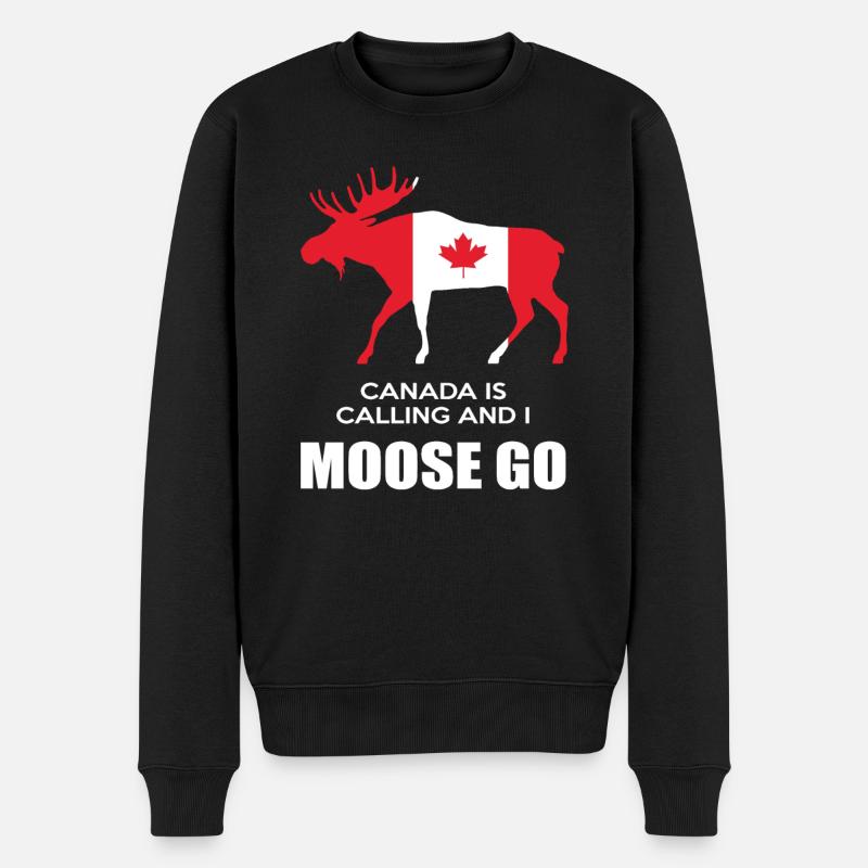 Canada Moose - Men's Premium Organic Jumper - black