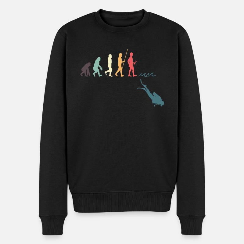 Évolution de la plongée - Pull Premium bio Homme - noir