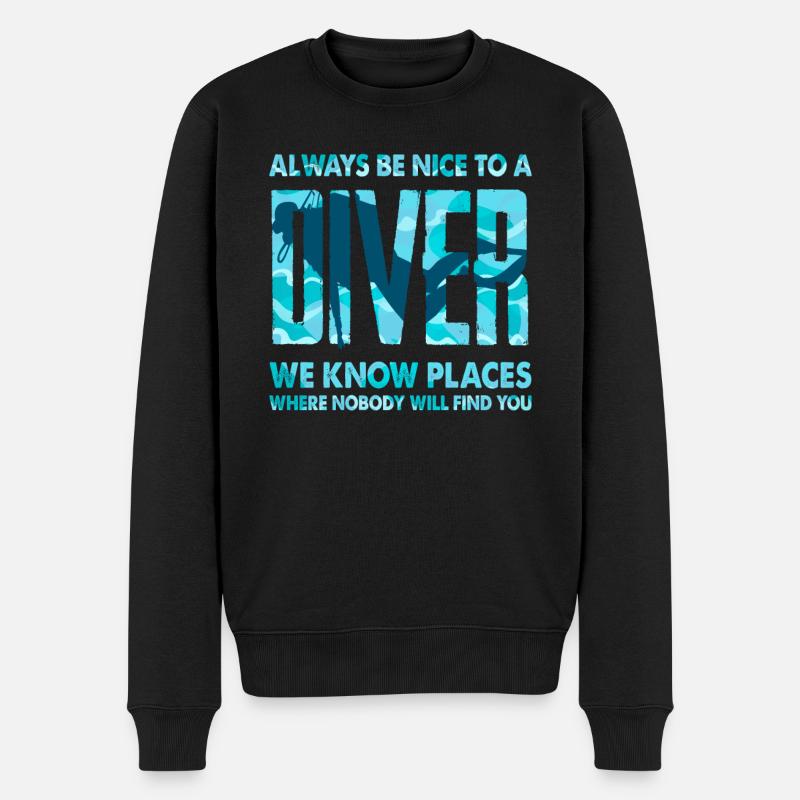 Plongeur Instructeur Plongée - Pull Premium bio Homme - noir