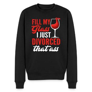 Scheidung Wein Scheidungsparty - Männer Premium Bio Pullover - Schwarz - Vorne - Nico (187cm)
