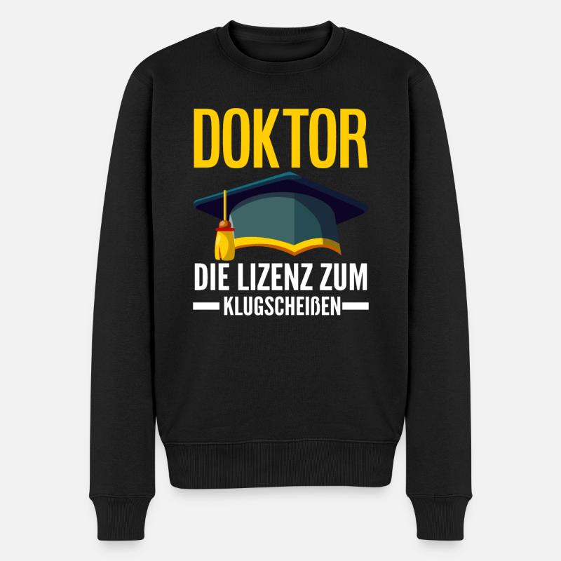 Doktortitel Abschluss - Männer Premium Bio Pullover - Schwarz
