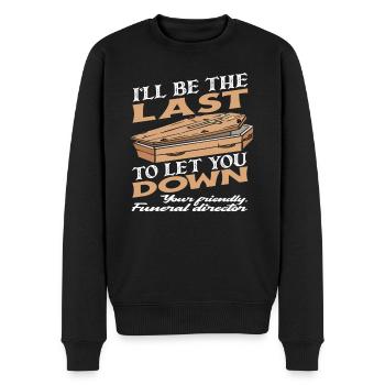 Bestatter - Männer Premium Bio Pullover - Schwarz - Vorne - Nico (187cm)