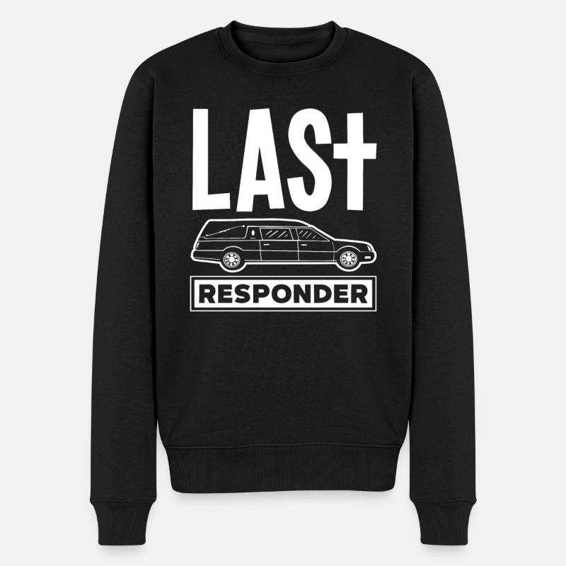 Bestatter Spruch Beruf Geschenk - Männer Premium Bio Pullover - Schwarz