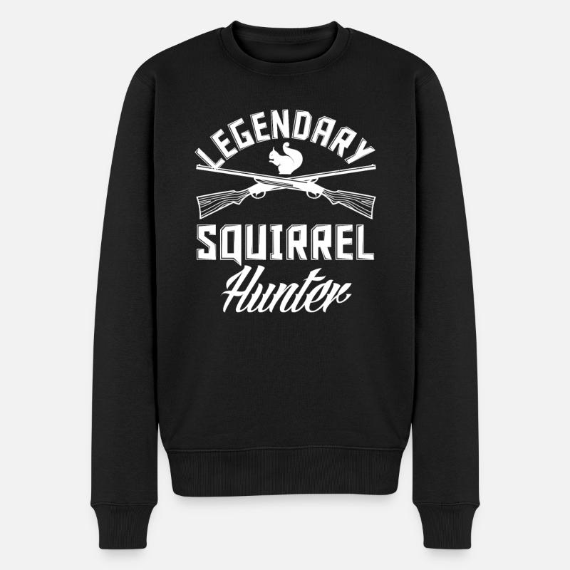 Squirrel Hunter Hunting Gift - Men's Premium Organic Jumper - black