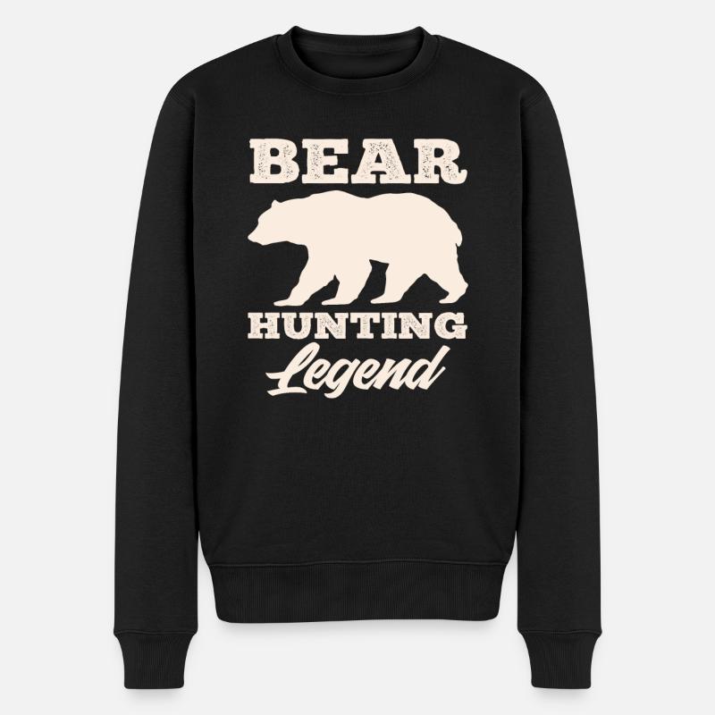 Bear Hunter Legend - Men's Premium Organic Jumper - black