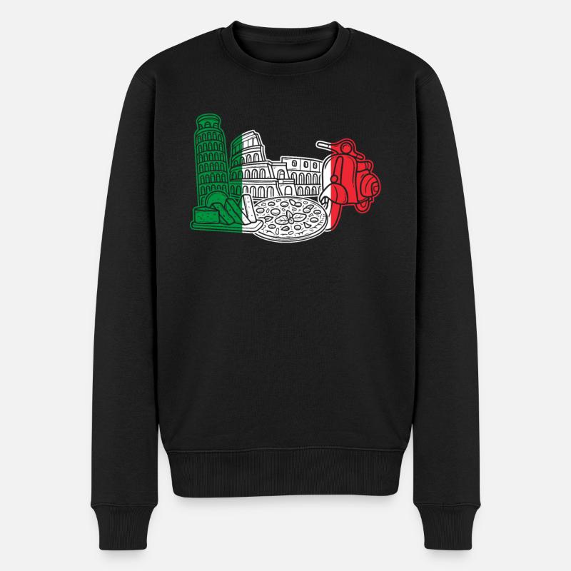 Italie Rome - Pull Premium bio Homme - noir