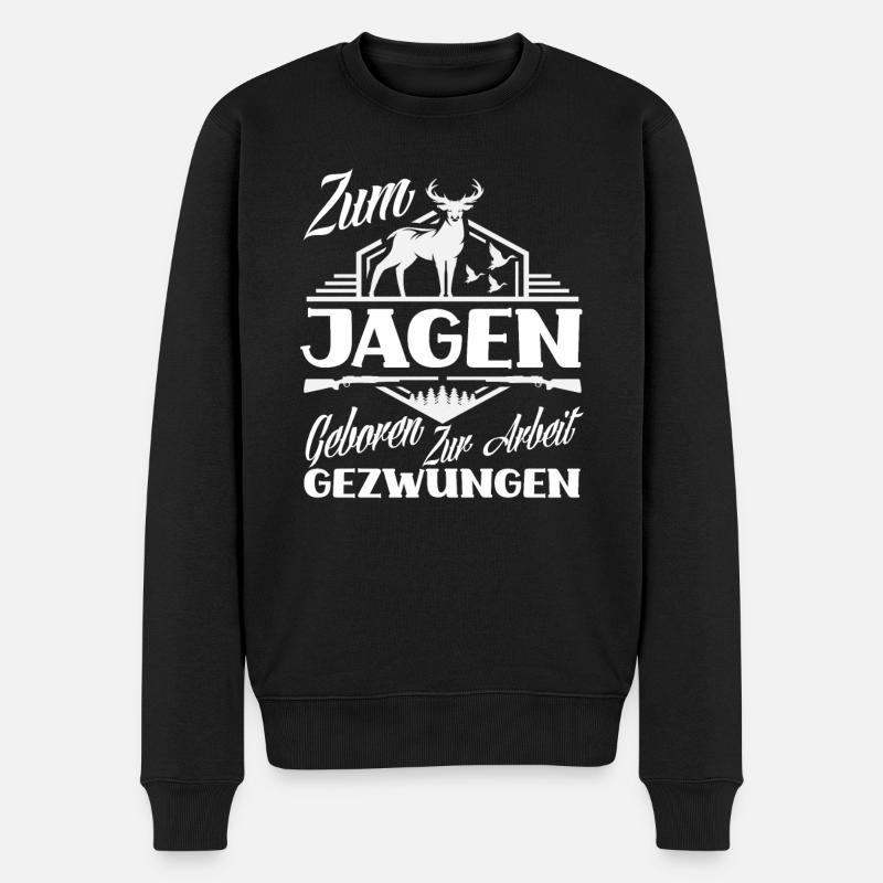 Jäger - Männer Premium Bio Pullover - Schwarz