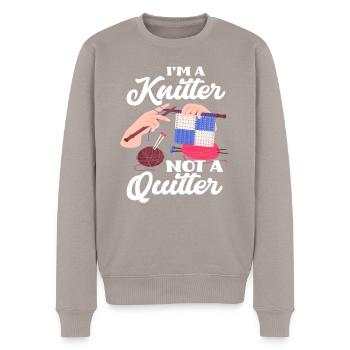 Tricoter - Pull Premium bio Homme - taupe - Devant - Nico (187cm)