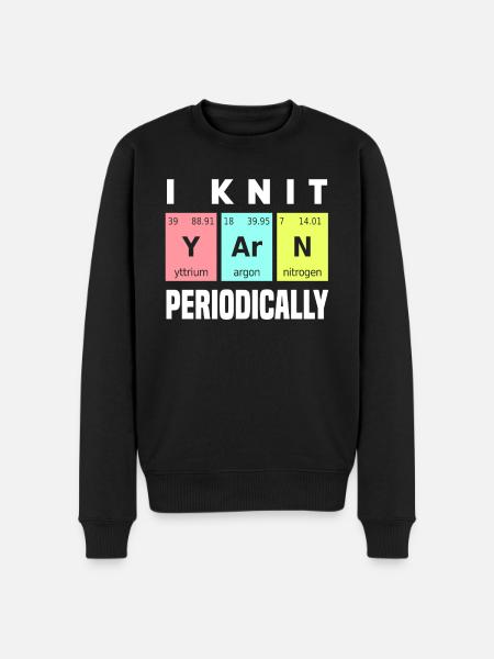 Knitting Chemical Elements Knitter - Men's Premium Organic Jumper - black