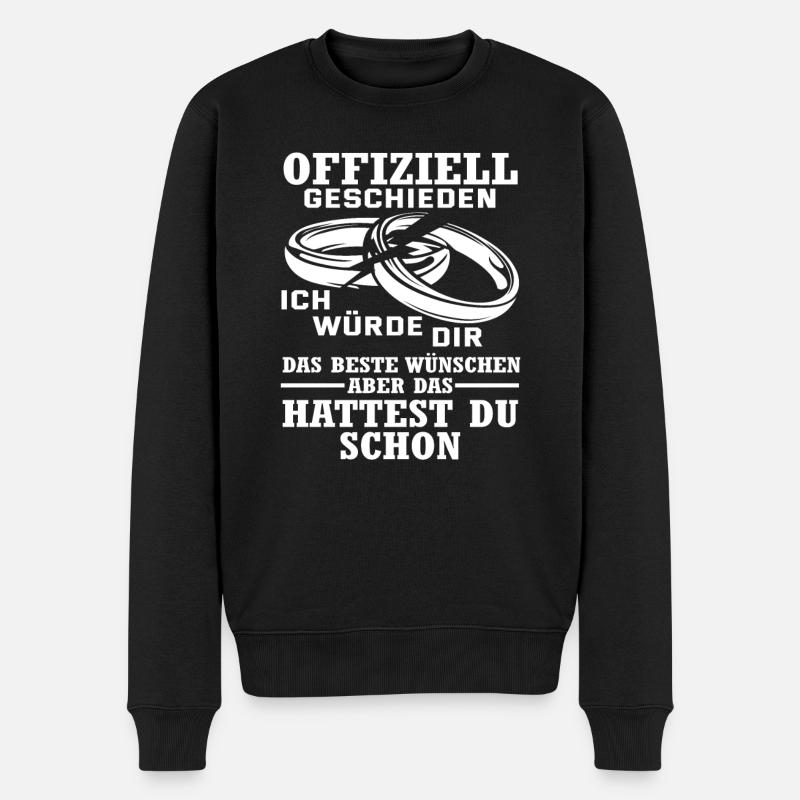 Offiziel Gescheiden Scheidung - Männer Premium Bio Pullover - Schwarz