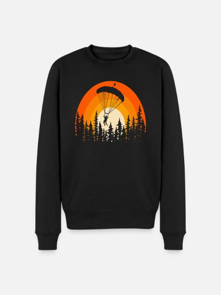 Parachutist - Men's Premium Organic Jumper - black