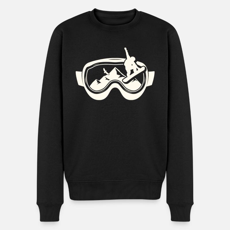 Snowboard - Männer Premium Bio Pullover - Schwarz