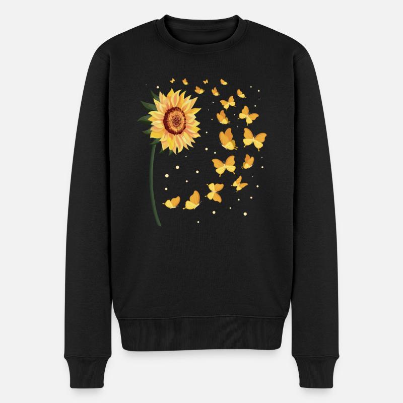 Papillons tournesol - Pull Premium bio Homme - noir