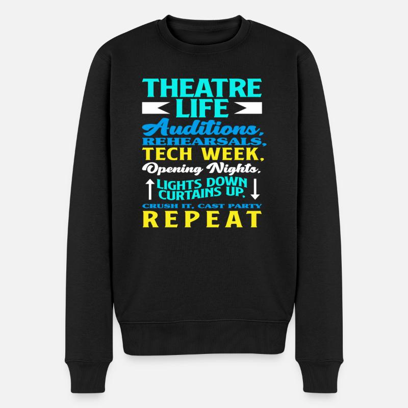 Theater Schauspieler Leben - Männer Premium Bio Pullover - Schwarz