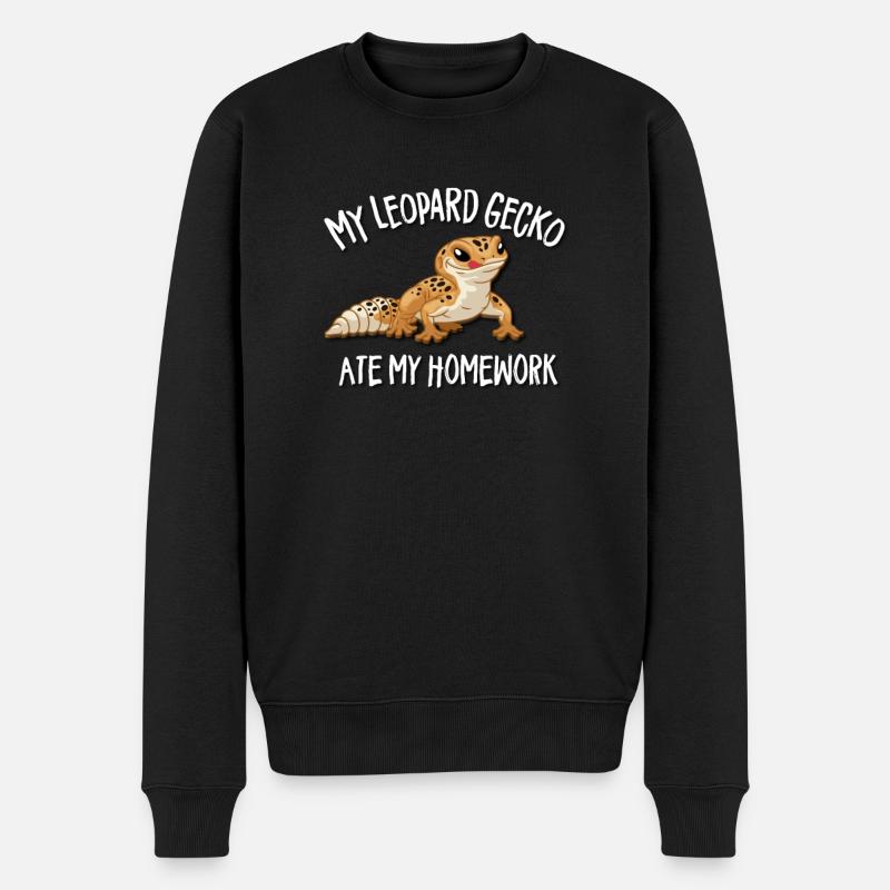 Gecko léopard - Pull Premium bio Homme - noir
