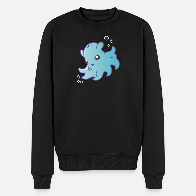 Dumbo Oktopus - Männer Premium Bio Pullover - Schwarz