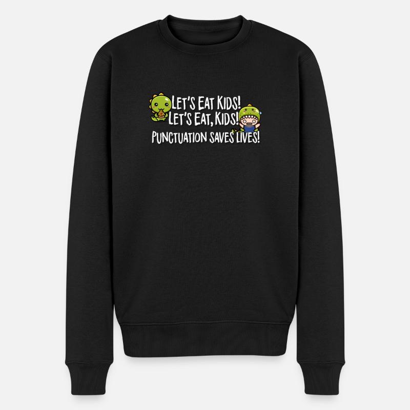 La ponctuation sauve des vies - Pull Premium bio Homme - noir