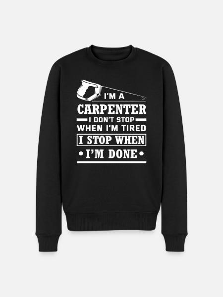 Proud carpenter work profession - Men's Premium Organic Jumper - black