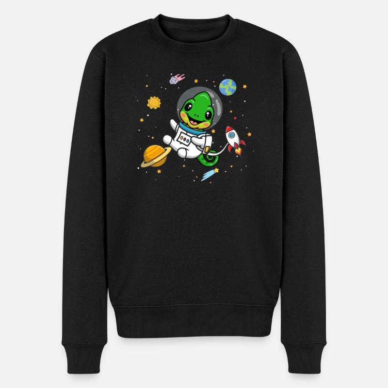 Chamäleon - Männer Premium Bio Pullover - Schwarz